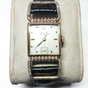 14k rose GF Lord Elgin diamond watch